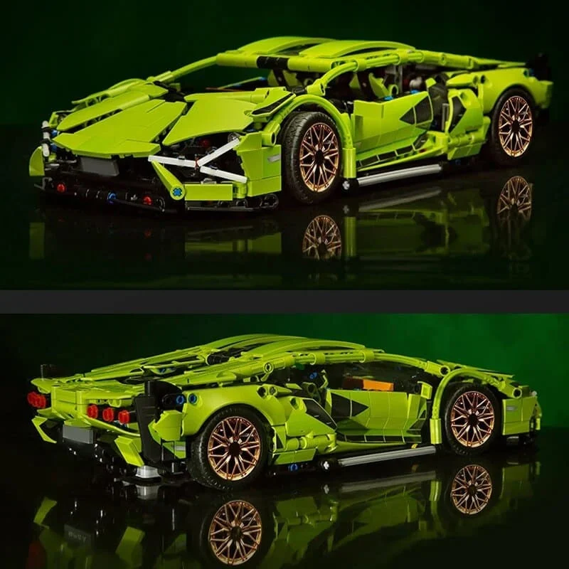 Set kockica zeleni sportski automobil, 470 dijelova_9
