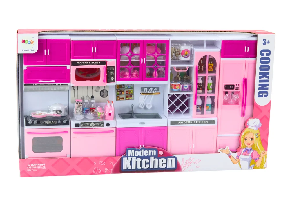 Set kuhinjskog namještaja za lutke ružičasti_3