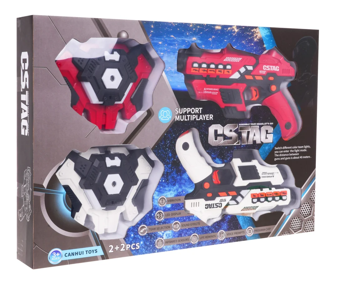 Set laserskih pištolja s metama za dim 3+_11