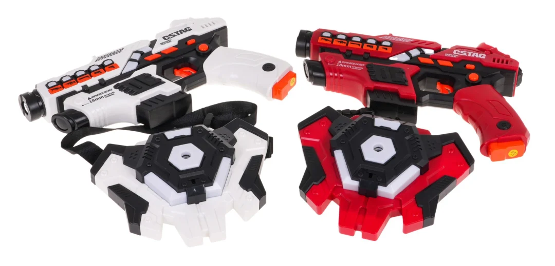 Set laserskih pištolja s metama za dim 3+_3