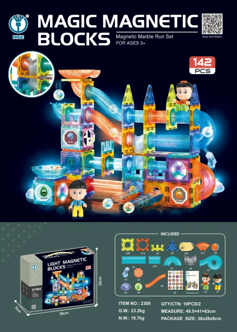 Set magnetskih blokova 142 komada_1