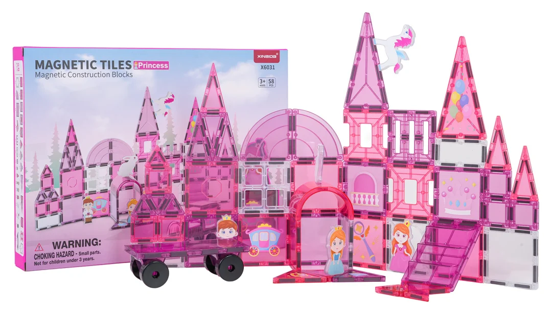 Set magnetskih blokova Ružičasti dvorac princeze 58 komada_6