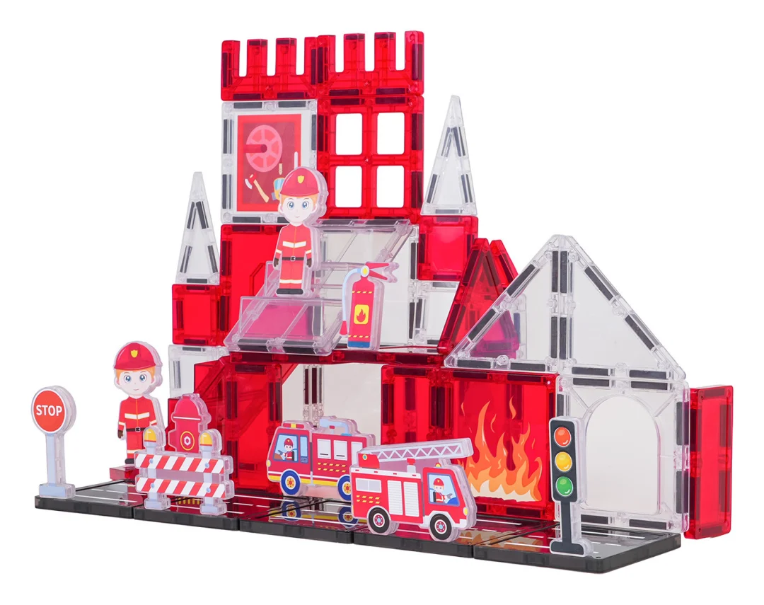 Set magnetskih blokova za vatrogasce, 48 dijelova_4