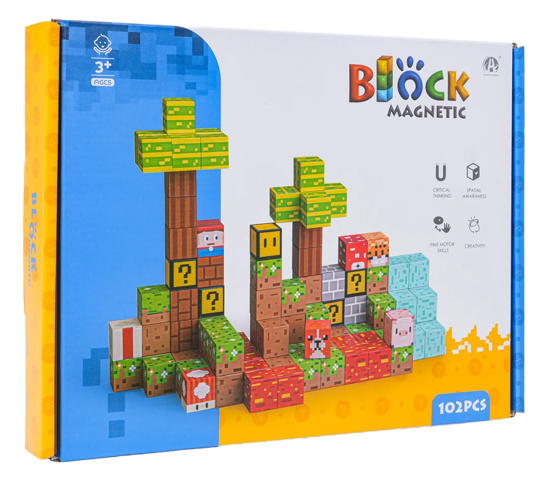 Set magnetskih kockica i blokova 102 komada_8