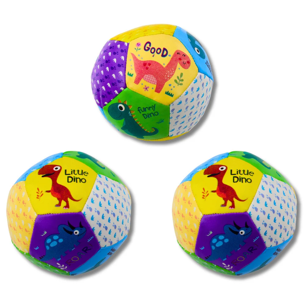 Set mekanih loptica s dinosaurima Ø 9 cm, 3 kom_3