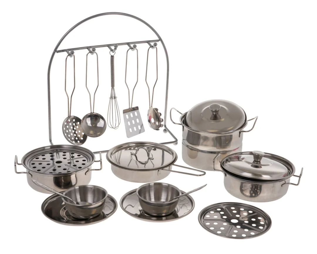 Set metalnih lonaca 23 dijela + pregača 3+_2