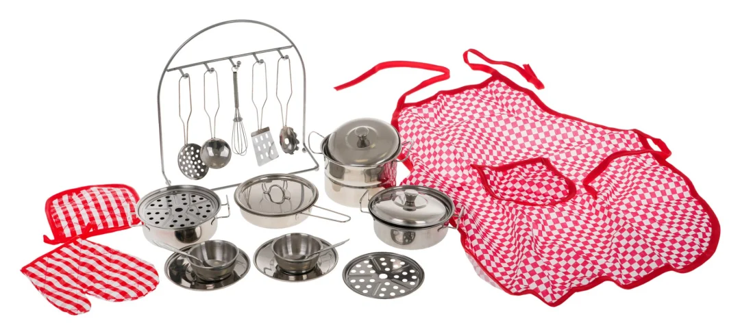 Set metalnih lonaca 23 dijela + pregača 3+_3