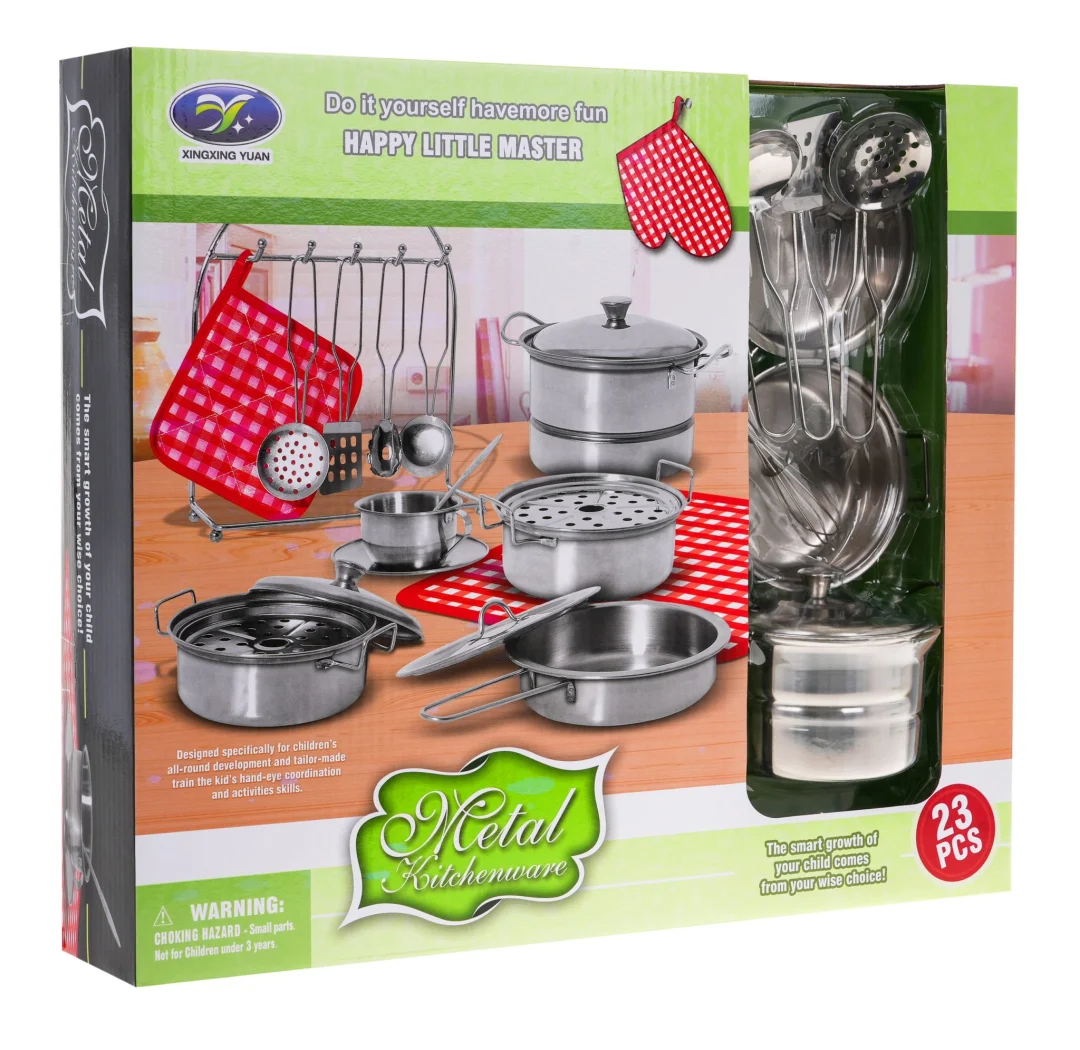 Set metalnih lonaca 23 dijela + pregača 3+_7