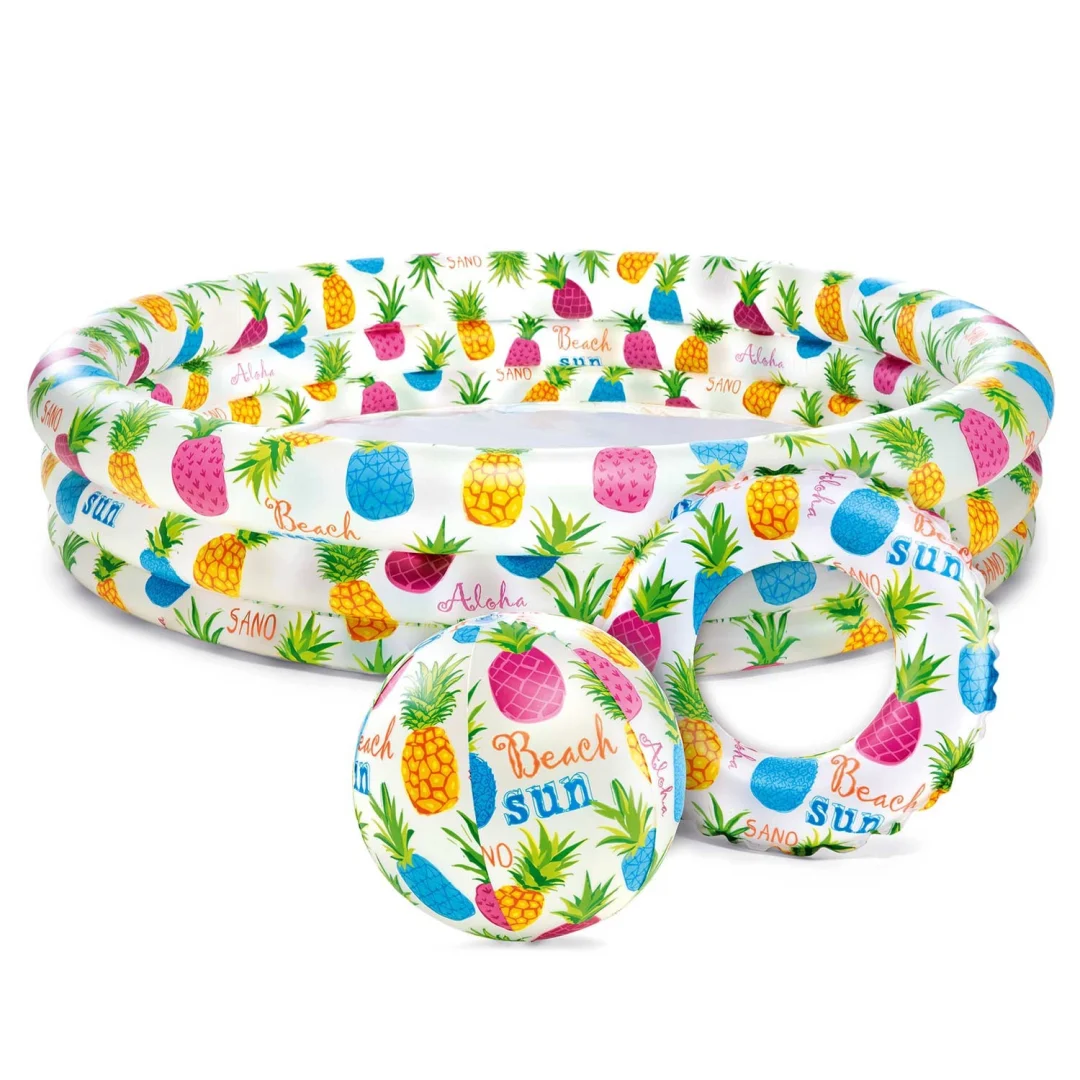 Set: napuhljivi bazen 132 × 28 cm + lopta i prsten, Intex 59469_1