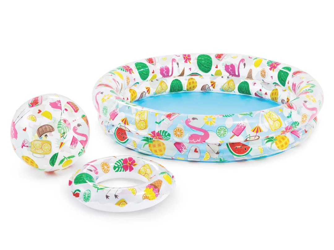 Set napuhljivog bazena s kuglom i lopticom 122 × 25 cm, Intex 59460_1
