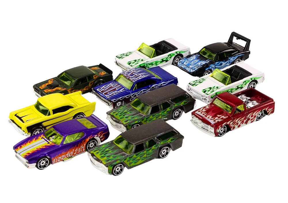 Set od 10 metalnih autića s oprugama, mjerilo 1:64_2