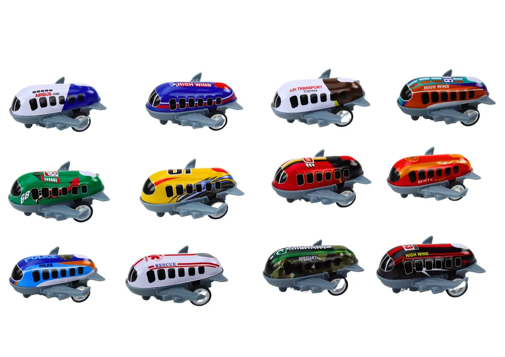 Set od 12 autića aviona na motor i prometnih znakova, 5 cm_2