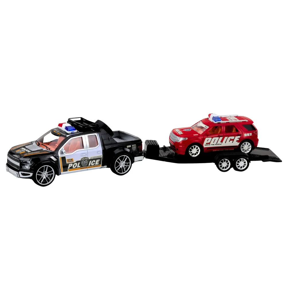 Set policijskog terenskog vozila s vučnom prikolicom, 60 cm_2