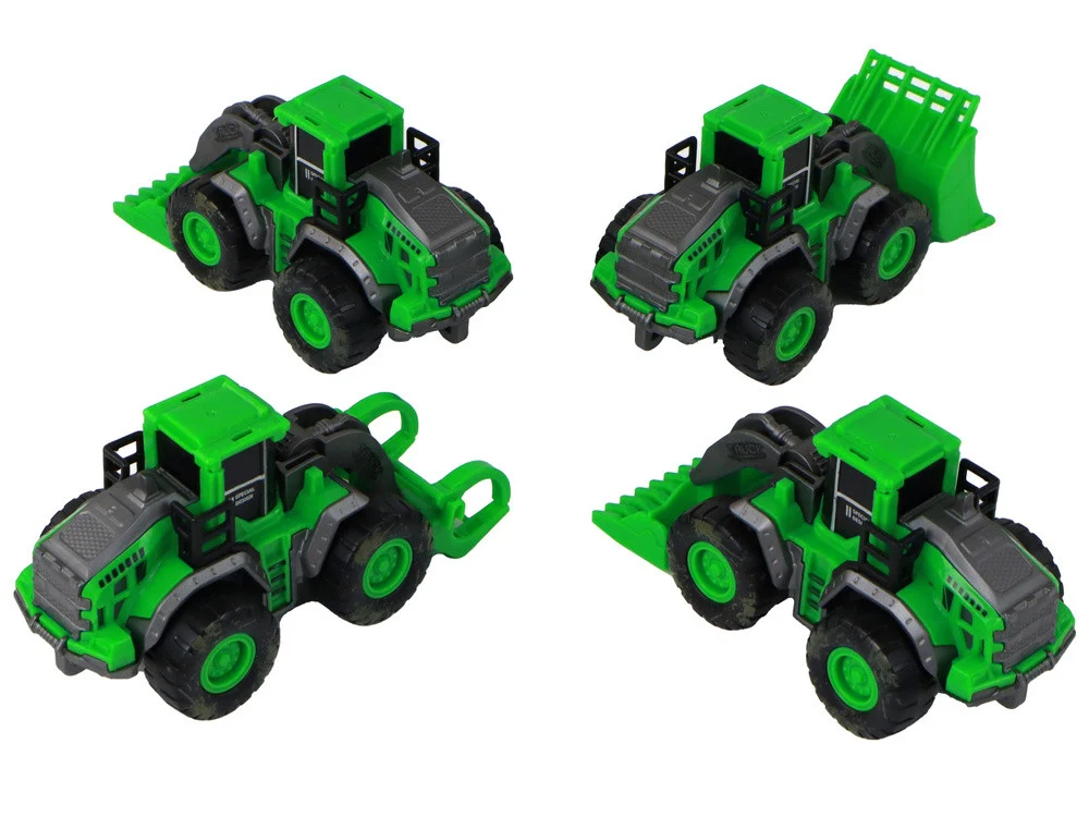 Set poljoprivrednih traktora, 4 zelena, 13 × 6 × 5 cm_6