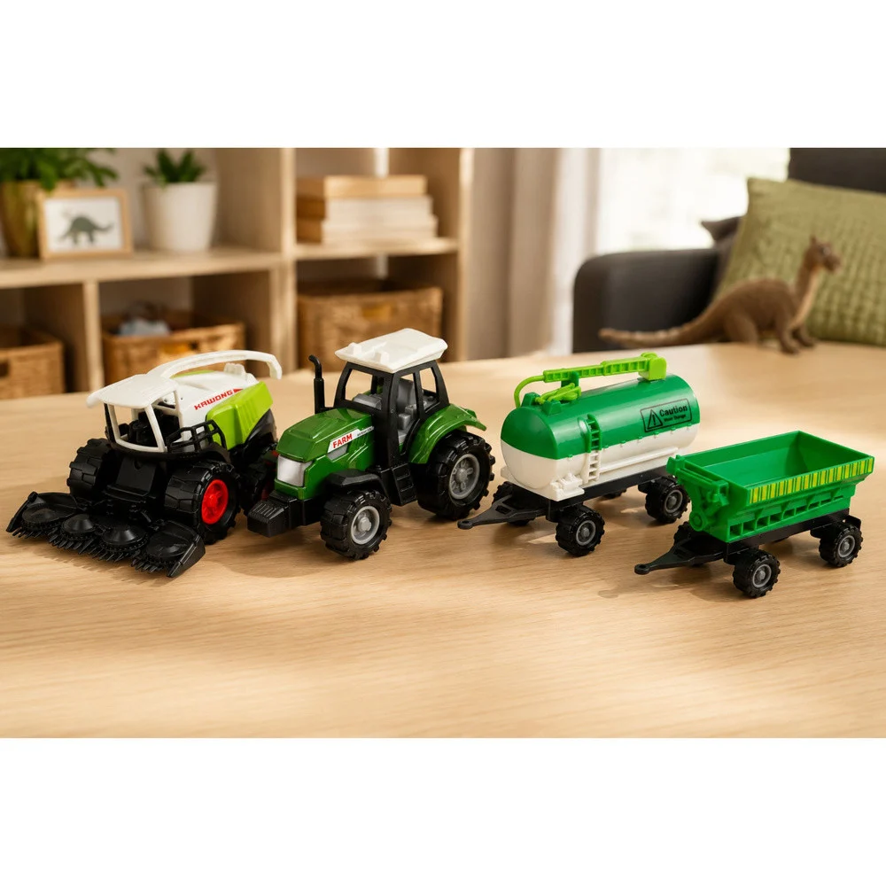 Set poljoprivrednih vozila 1:68 - traktor, kombajn, cisterna i rasipač, 4 kom_6