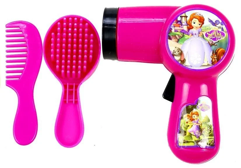 Set princeza u koferu s priborom za kosu, roza_2
