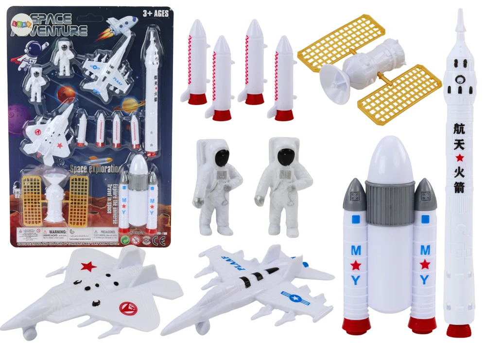 Set svemirskih figura astronaut i rakete 11 dijelova_1