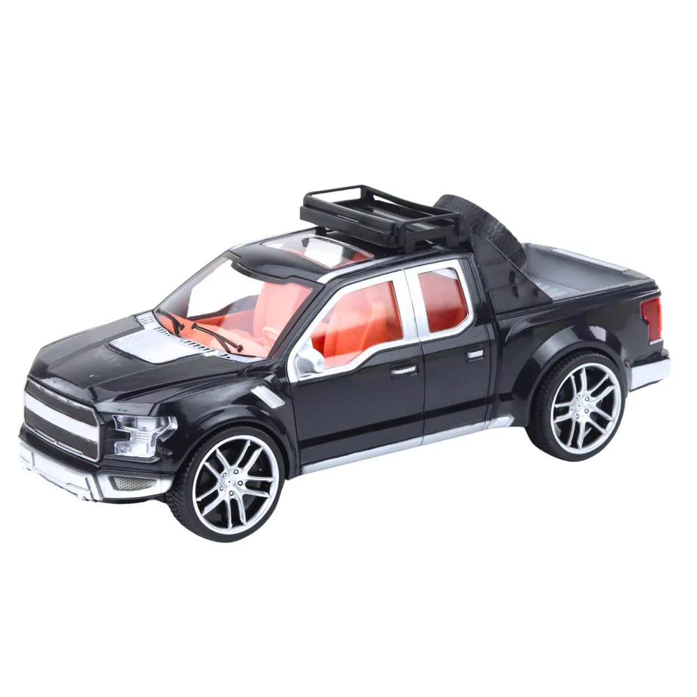 Set terenskog vozila, crni kamion i crveni sportski auto, 59 cm_3