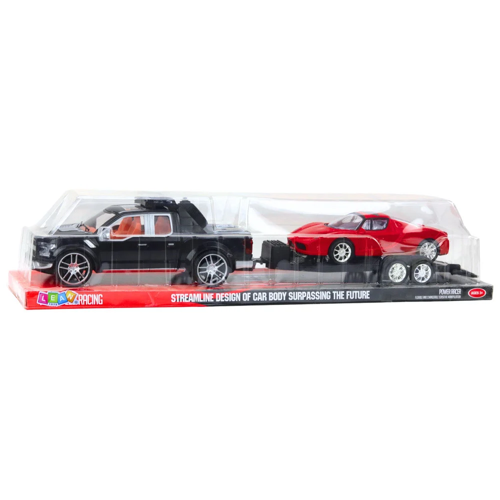 Set terenskog vozila, crni kamion i crveni sportski auto, 59 cm_5