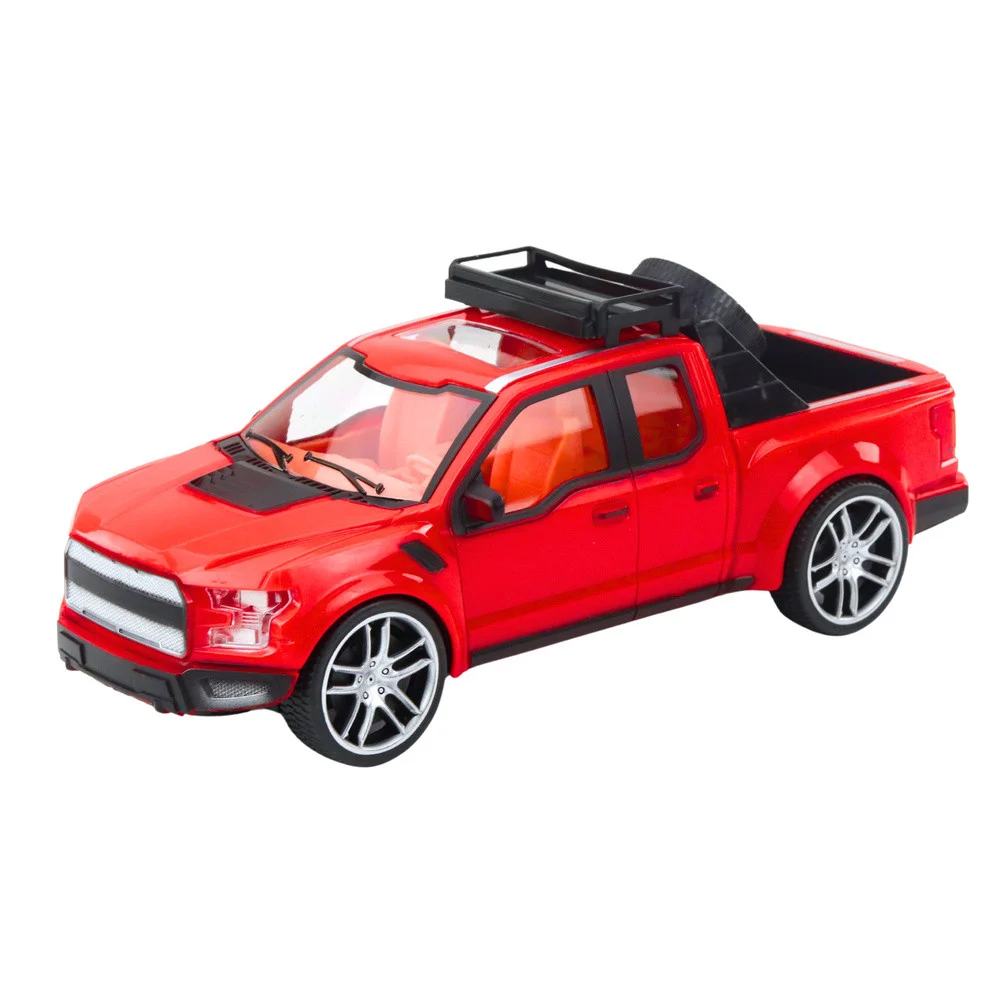 Set terenskog vozila, crveni kamion i crni sportski auto, 59 cm_4