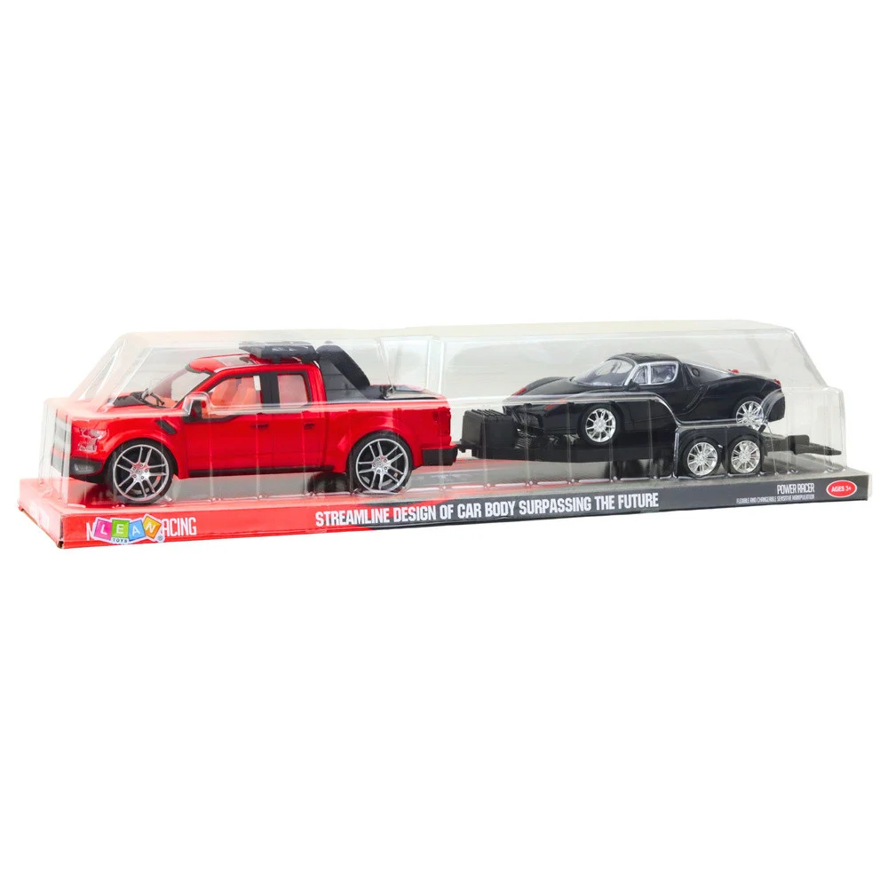 Set terenskog vozila, crveni kamion i crni sportski auto, 59 cm_5