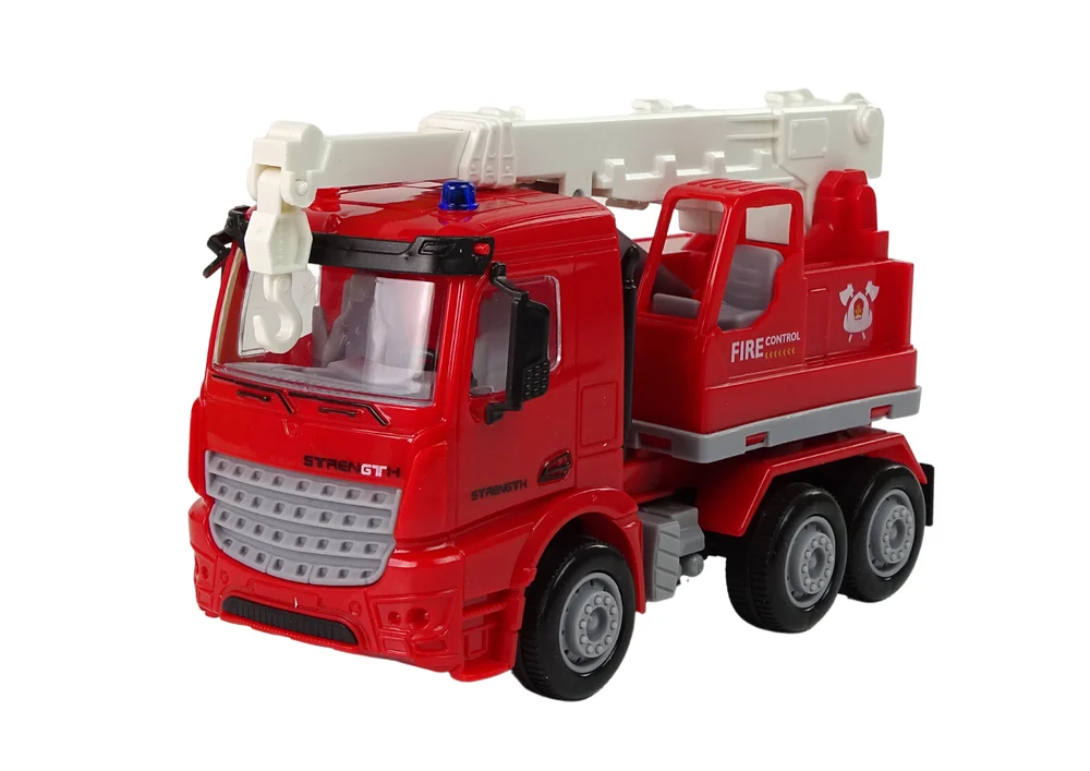Set vatrogasne brigade s dizalicom, prometni znakovi, 16 cm_3