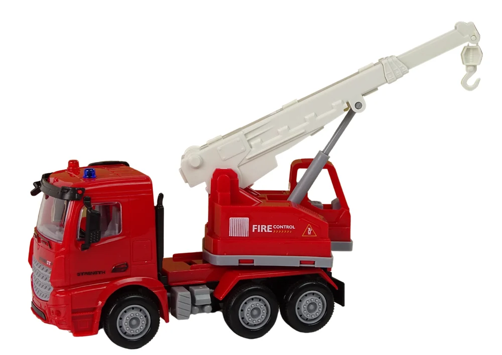 Set vatrogasne brigade s dizalicom, prometni znakovi, 16 cm_4