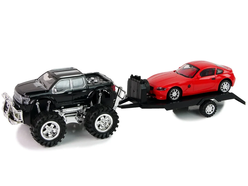 Set vozila monster truck i karavan s prikolicom, 57 cm_2