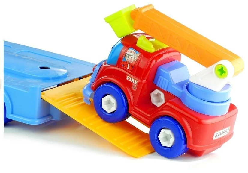 Set vozila policija i vatrogasci s prikolicom, do 70 cm_5