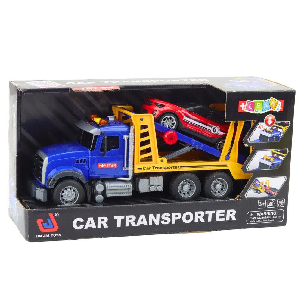 Set vučnog kamiona s prikolicom, automobil, svjetla i zvukovi_5