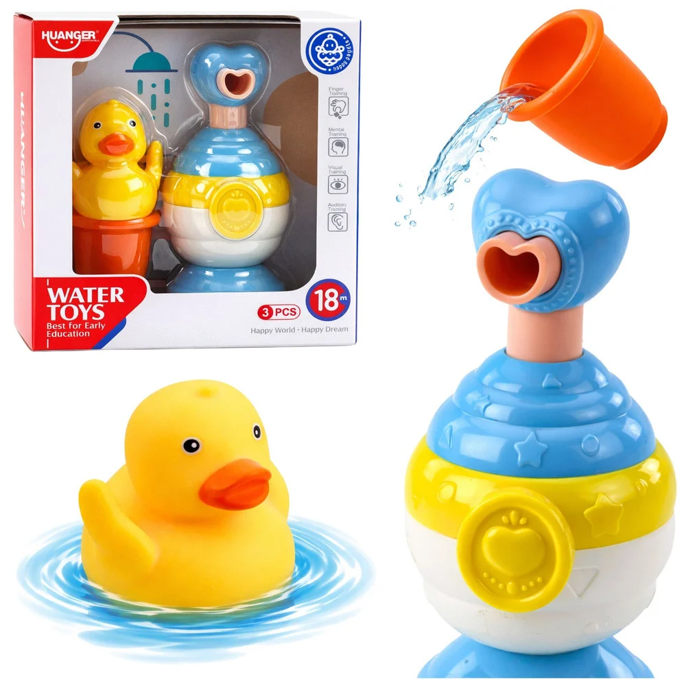 Set za kupanje patka dozator sapuna i čaša plavi_1