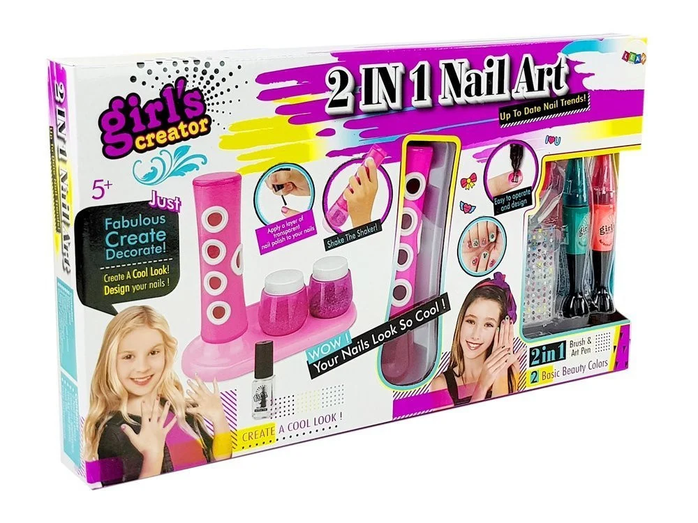 Set za lakiranje noktiju s dozatorom šljokica i naljepnicama_5