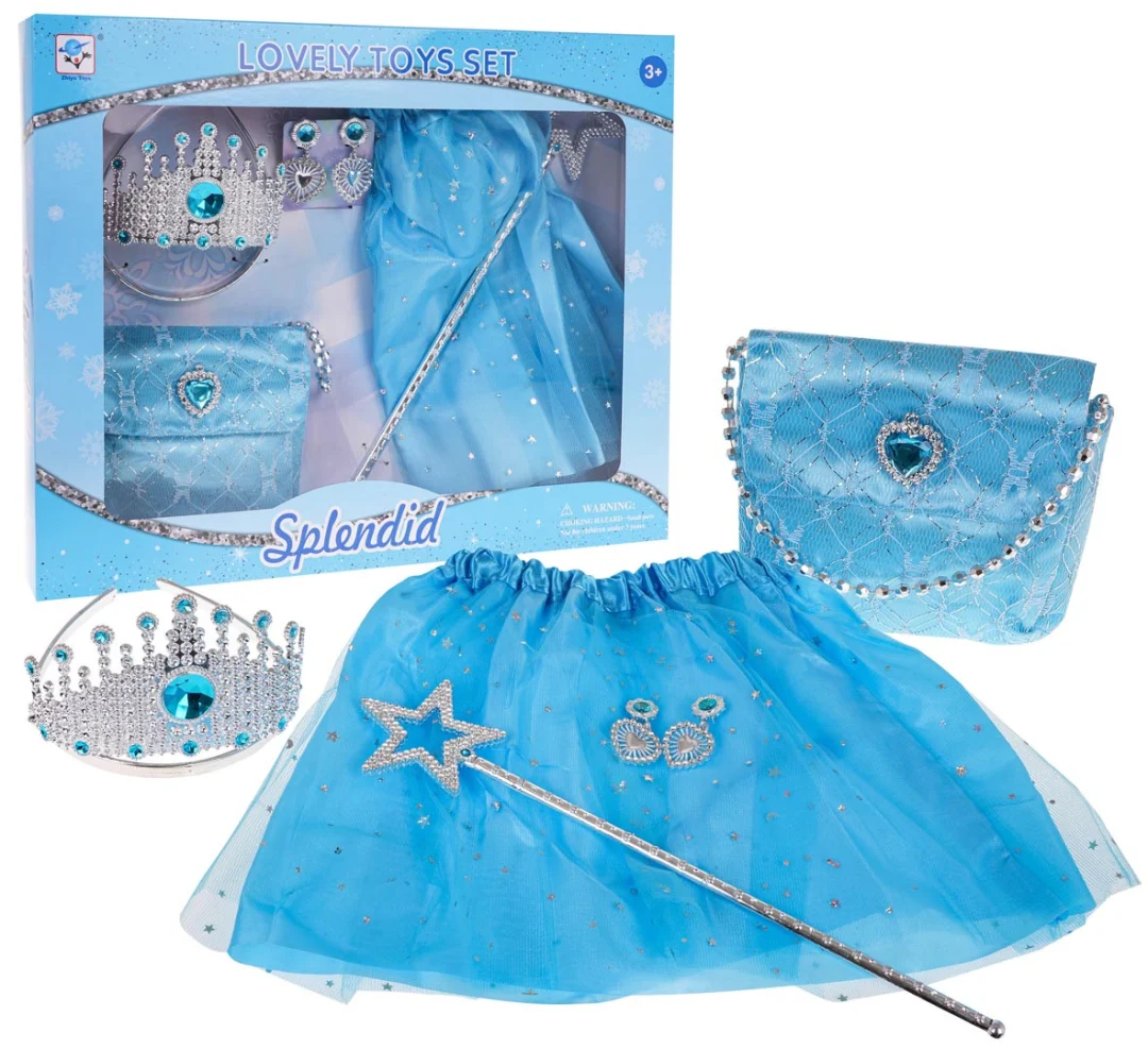 Set za malu princezu s haljinom i dodacima, plavi_1