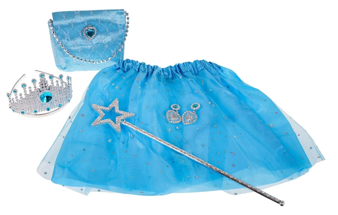 Set za malu princezu s haljinom i dodacima, plavi_2