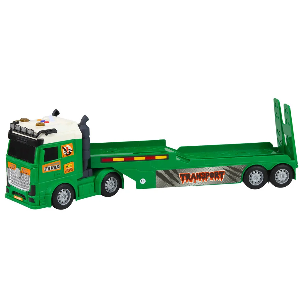 Set za prijevoz dinosaura, vučni kamion, helikopter i kavez, svjetla i zvuk_4