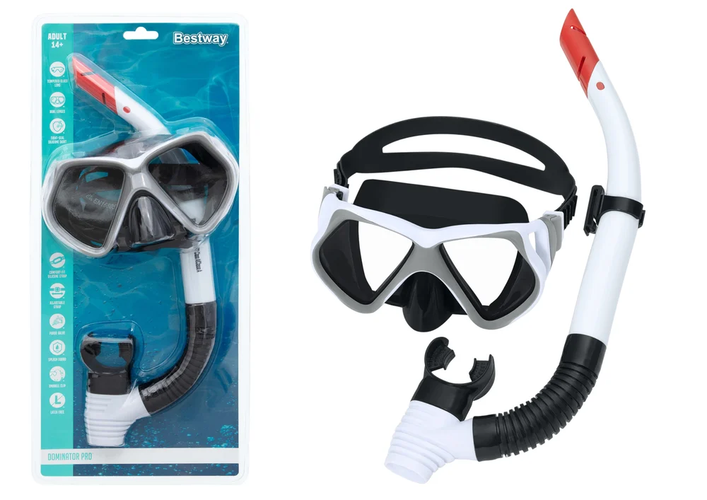Set za ronjenje Bestway 24069, bijela maska i disalica_1