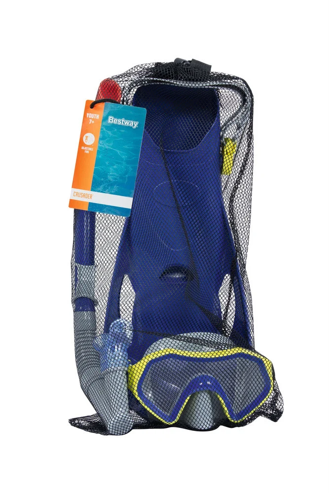 Set za ronjenje Bestway 25046, maska, disalica, peraje, plava_10