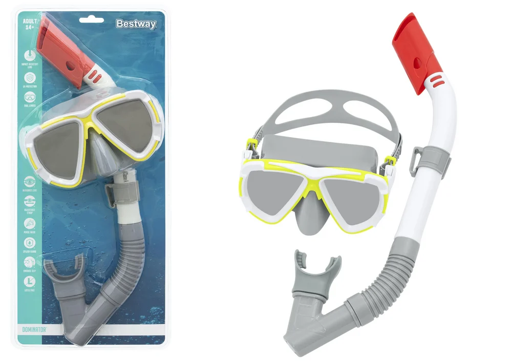 Set za ronjenje - siva maska i disalica Bestway 24053_1