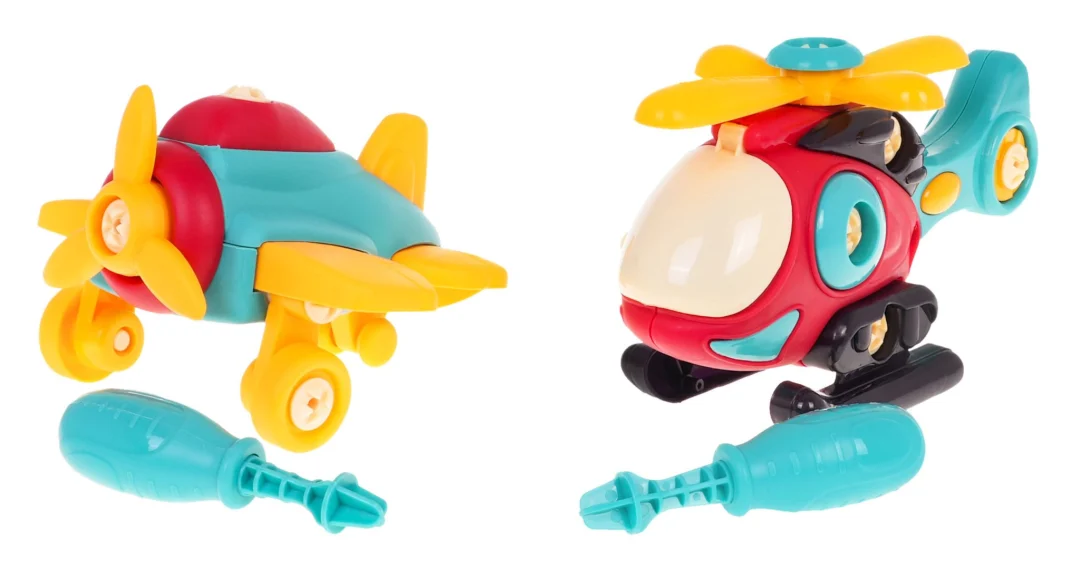 Set za sastavljanje 2 u 1 avion i helikopter 3+_2