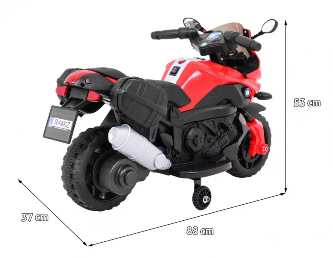 Sjena crvenog motornog vozila, crvena motor na akumulator_2
