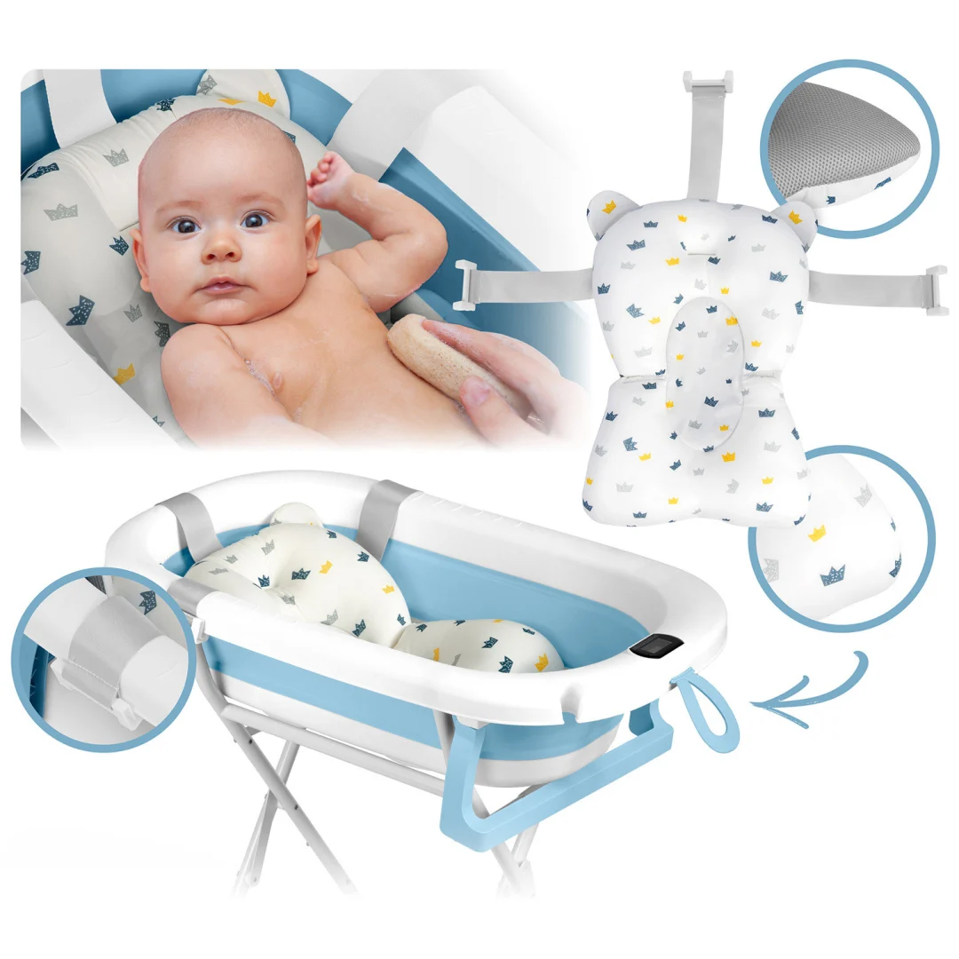 Sklopiva dječja kada s okvirom Ricokids RK-287 bijelo-plava_11