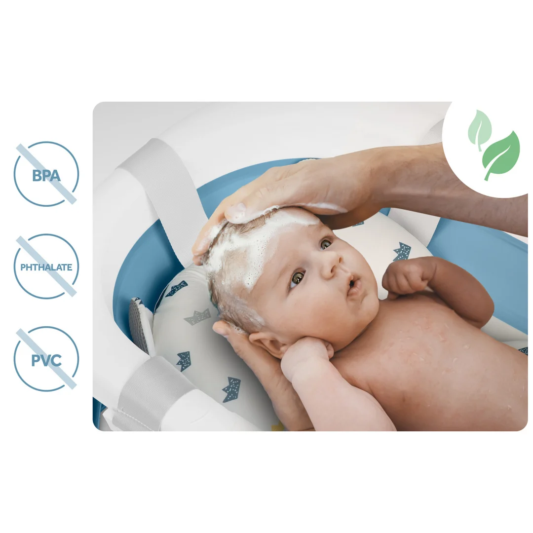 Sklopiva dječja kada s okvirom Ricokids RK-287 bijelo-plava_7