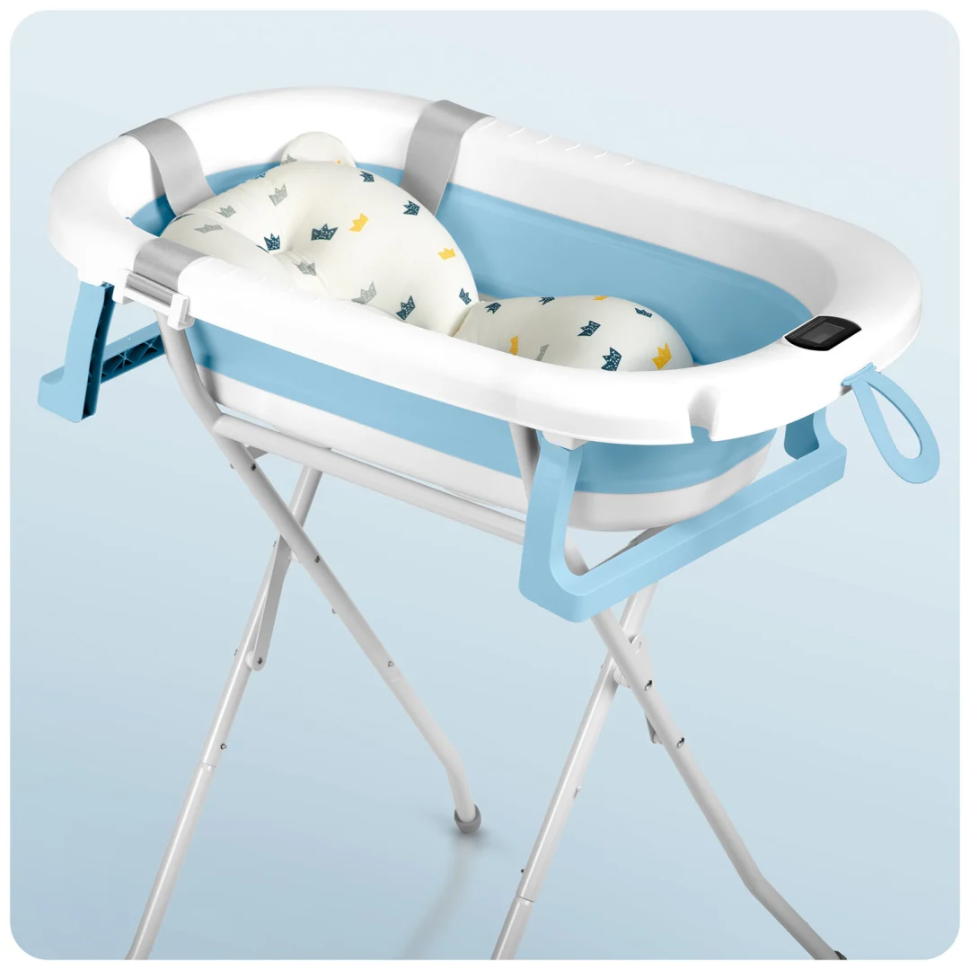 Sklopiva dječja kada s okvirom Ricokids RK-287 bijelo-plava_8