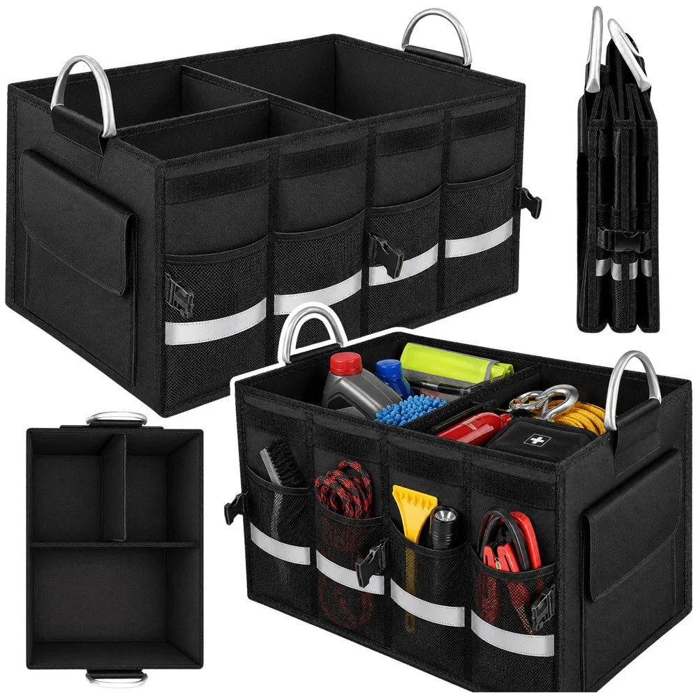 Sklopiva torba-organizator za prtljažnik, crna, 50 L_1