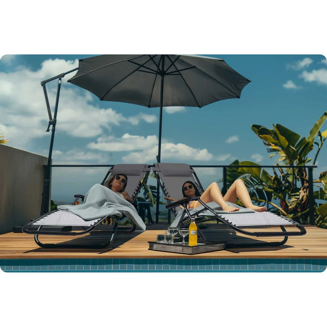 Sklopiva vrtna ležaljka Sofotel ChillWell, crvena, var. 286201_13