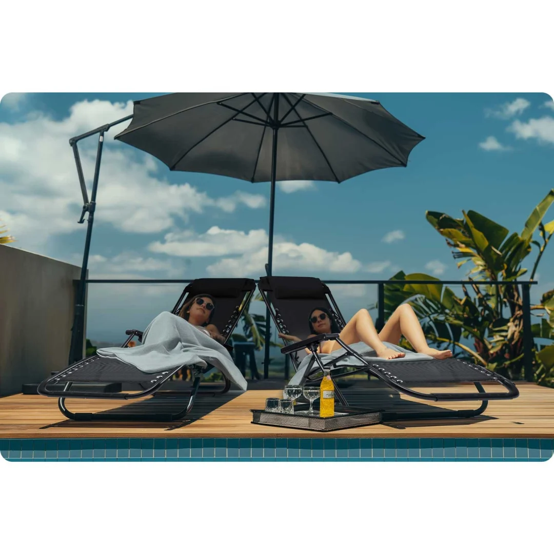 Sklopive vrtne ležaljke Sofotel ChillWell, set od 2, smeđa_13