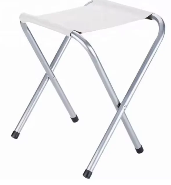 Sklopivi kamperski set stol + 4 stolice bijeli_3