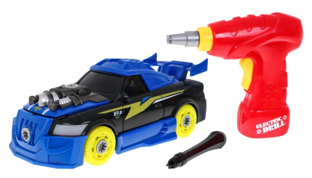 Sklopivi sportski automobil 2-u-1 s odvijačem, zvukovi i svjetla, 3+_2