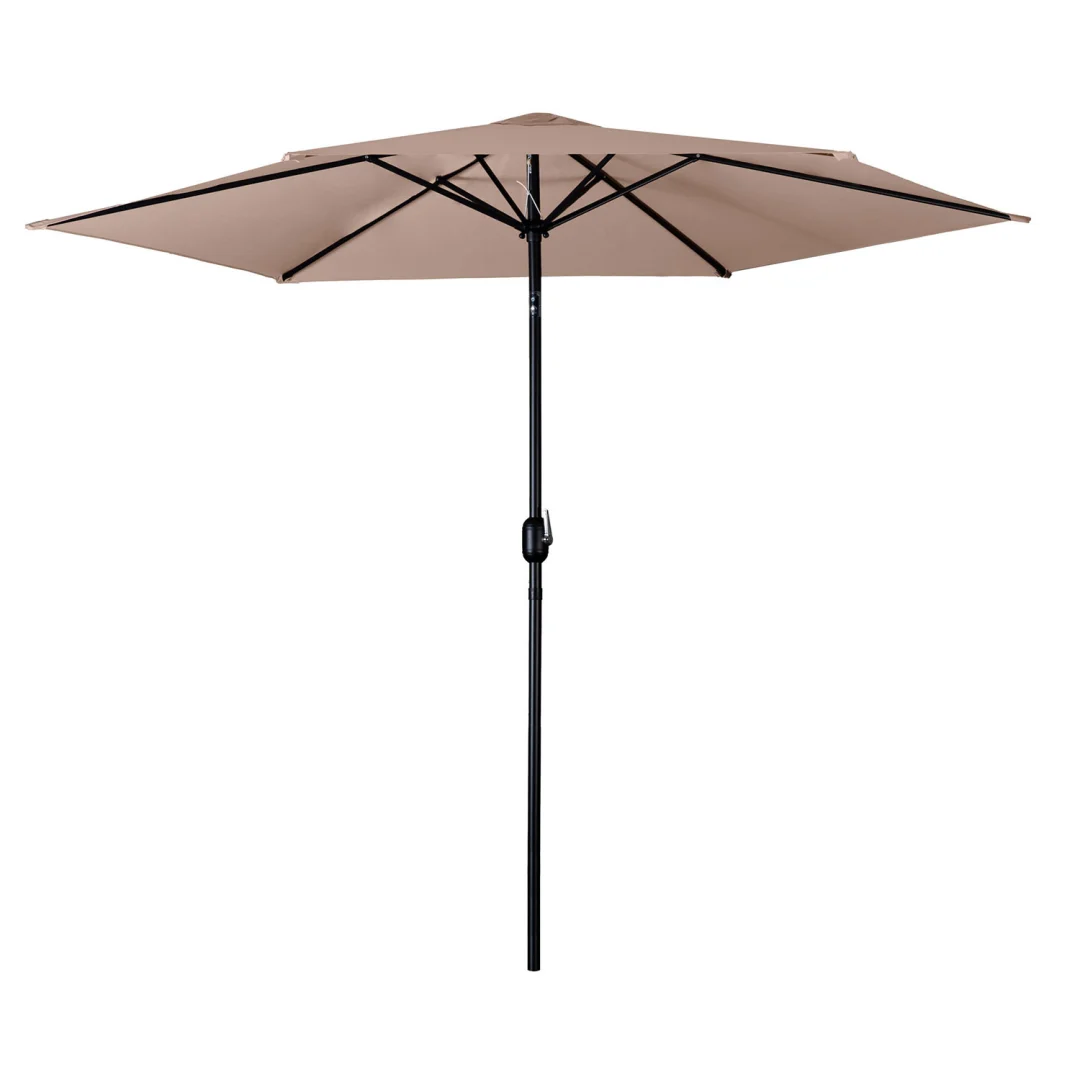 Sklopivi vrtni suncobran, 6 dijelova, 300 cm, s navlakom, Plonos PL-884, siva, var. 488402_2