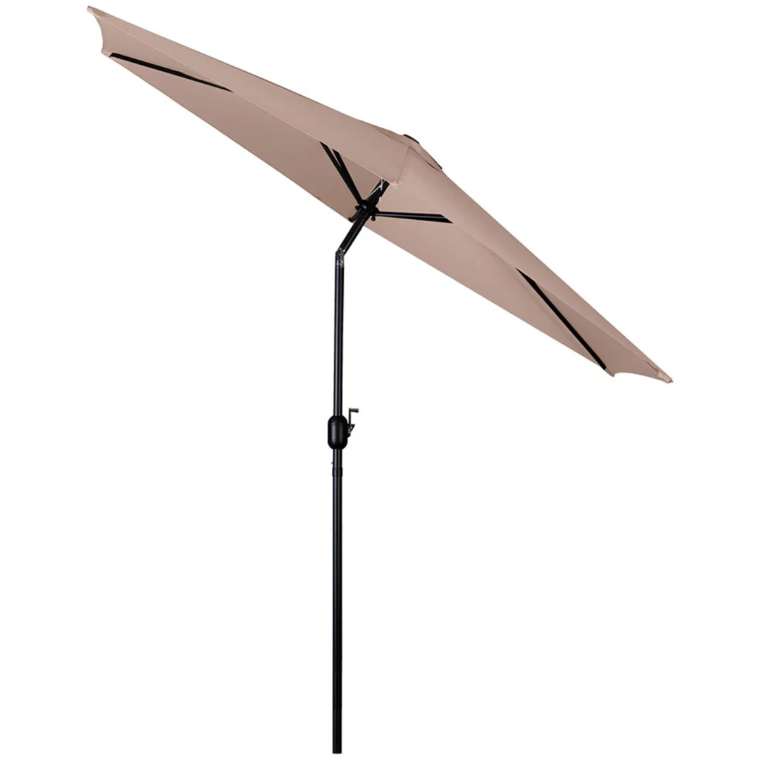 Sklopivi vrtni suncobran, 6 dijelova, 300 cm, s navlakom, Plonos PL-884, siva, var. 488402_3